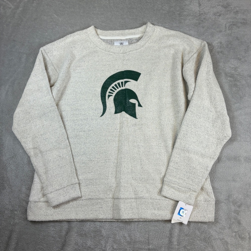 Top of the World Sweater Men XXL Michigan State Spartans NCAA Pullover Oatmeal